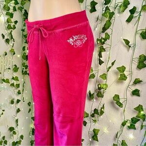 Y2K “Angel” Embellished Pink Straight Leg Pants